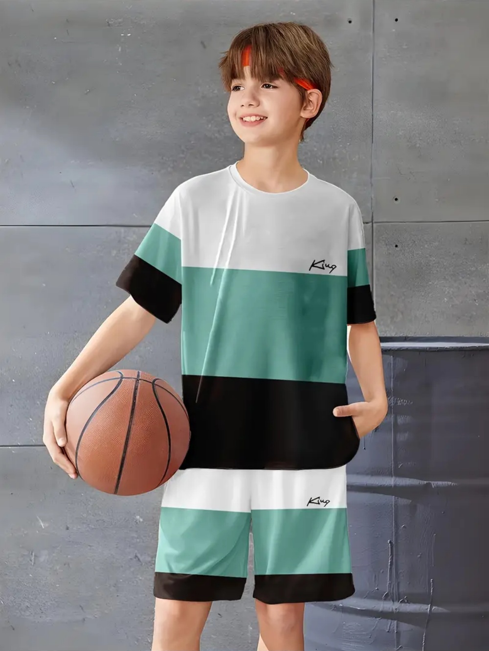 Summer Clothing List - Zestaw chłopięcy Klasyczny wzór nadruku Letnie
