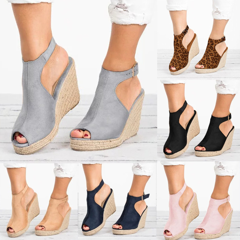 Espadrille Sandal Women - Sandały na obcasie dla kobiet lato