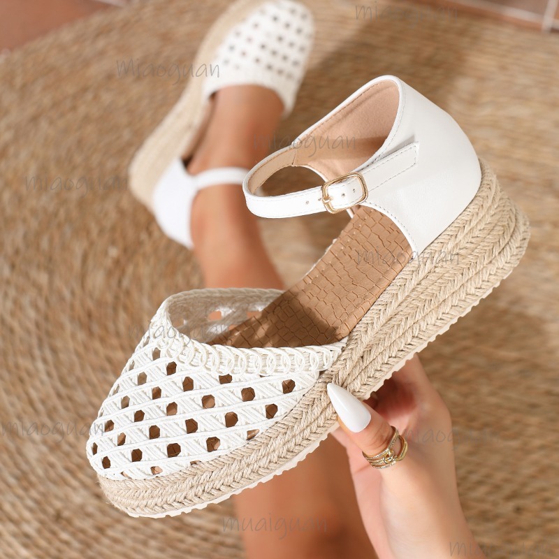 Espadrille Sandal Women - Damskie espadryle na koturnie w stylu