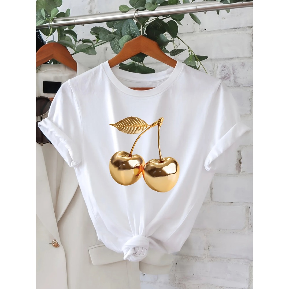 Summer Clothing Aesthetic - Damska koszulka na lato z nadrukiem