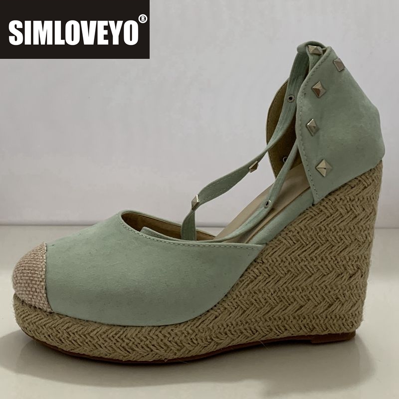 Espadrille Sandal Women - Espadryle SIMLOVEYO damskie sandały na koturnie