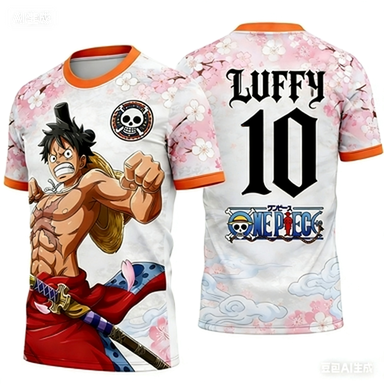 Summer Clothing Fabric - Koszulka treningowa z motywem anime 2026,
