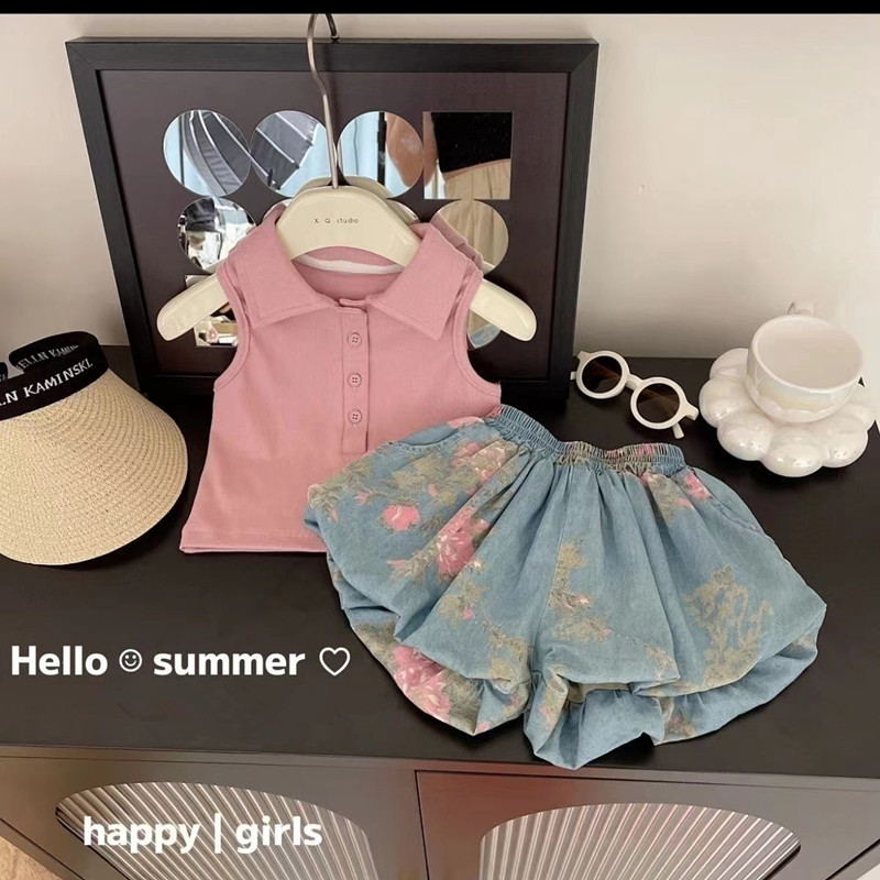 Summer Clothing Boutiques - Zestawy odzieży dziecięcej Top bez rękawów