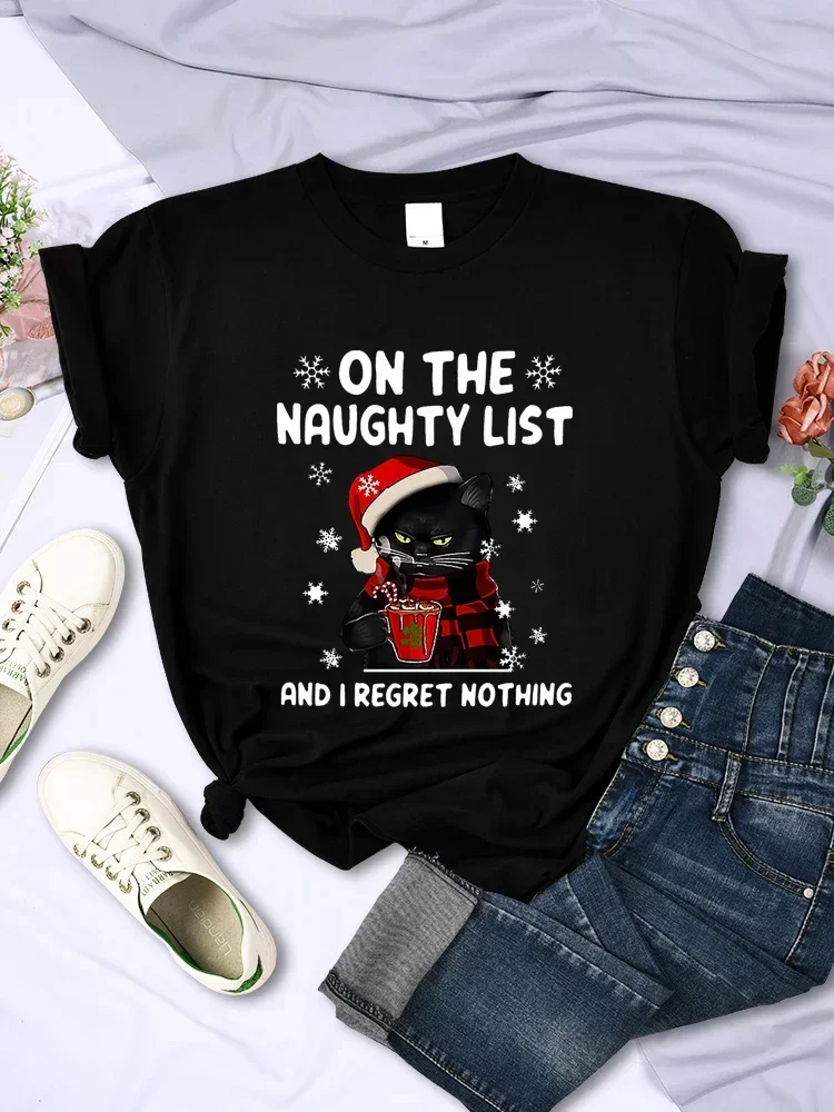 Summer Clothing List - ŚWIĄTECZNE Damskie Koszulki T-Shirt ŚWIĘTY MIKOŁAJ