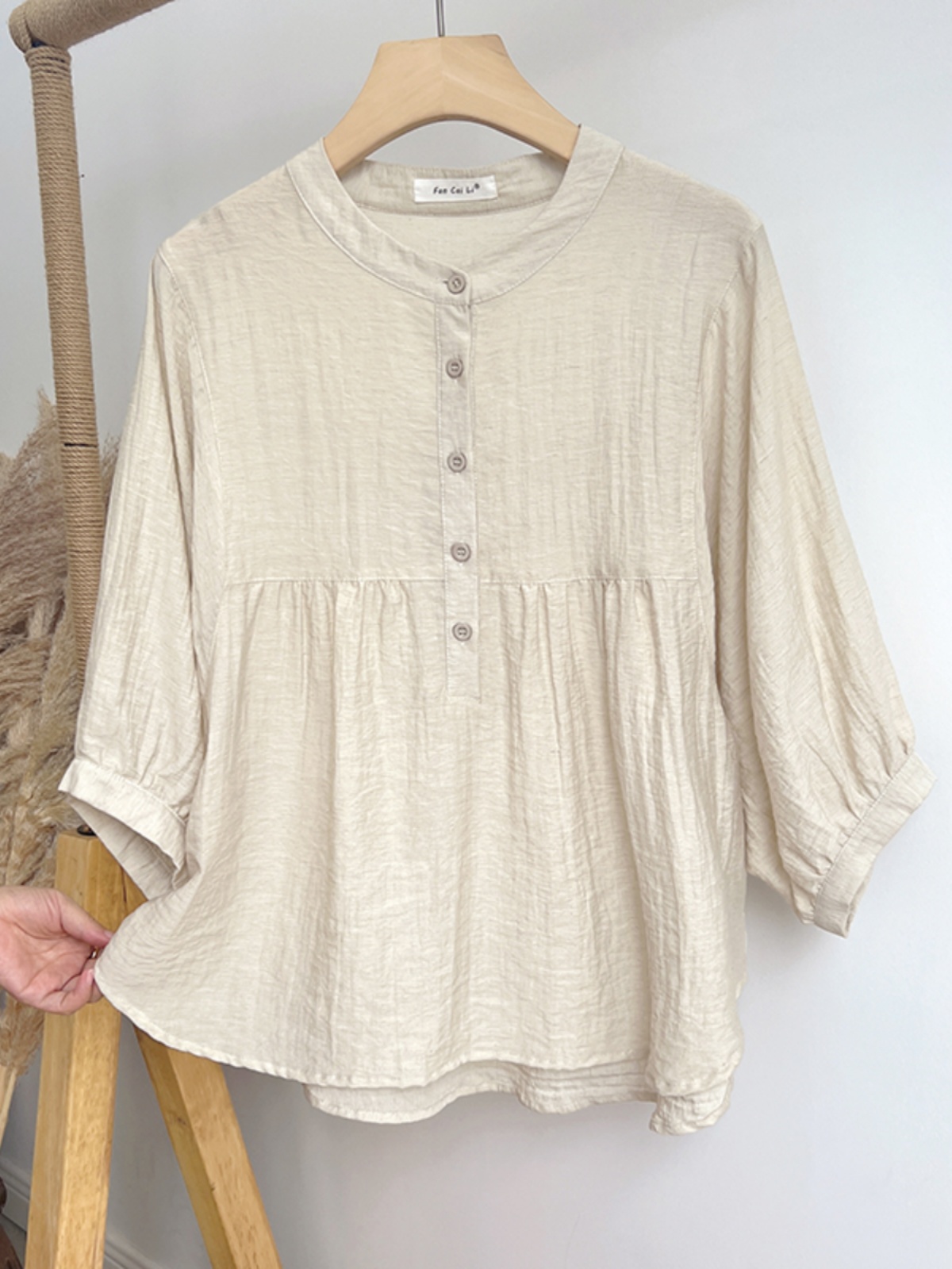 Summer Clothing For Japan - Letnie luźne cienkie koszule z okrągłym