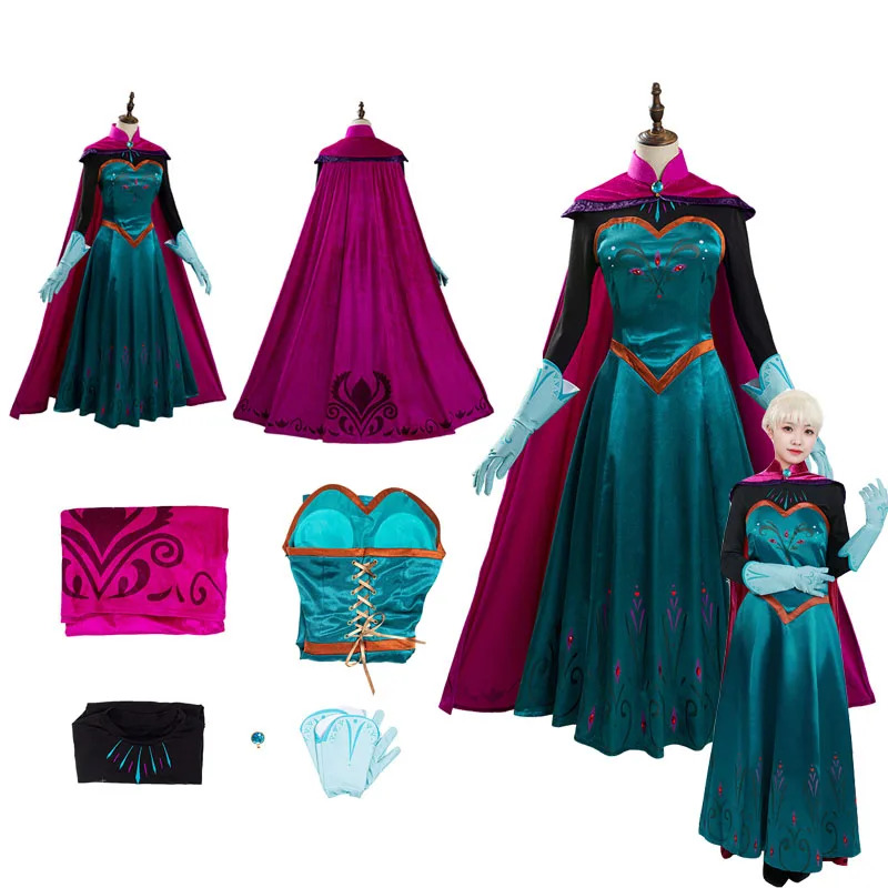 Romper Playsuit Women - Kostium Cosplay Królowej Elsa z Filmu,