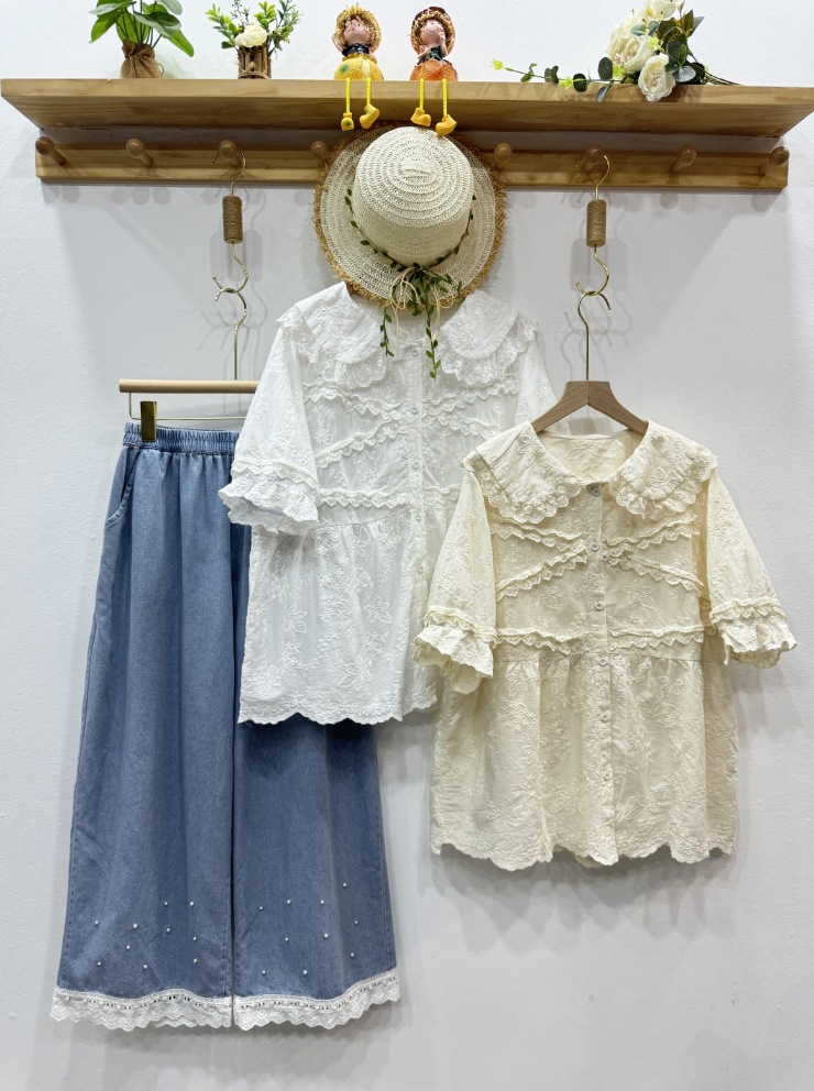 Summer Clothing For Japan - Mori kei odzież słodka lolita koszula