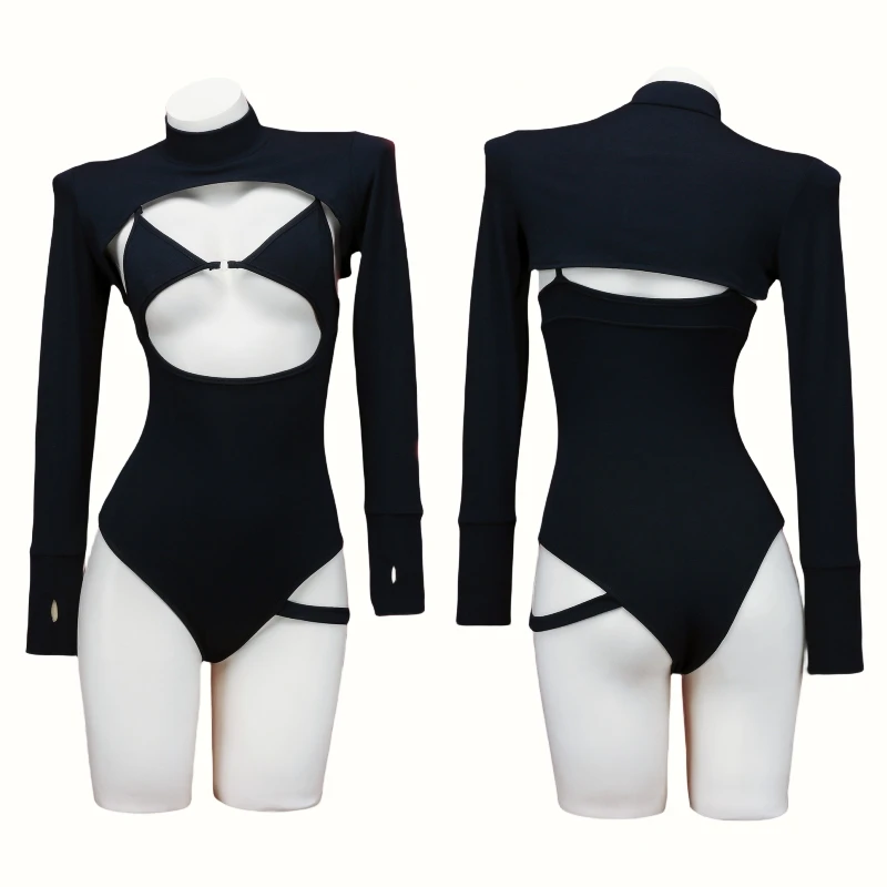 Anime Gothic Hollow Out Sleeve – Romper Playsuit Women recenzja i cena