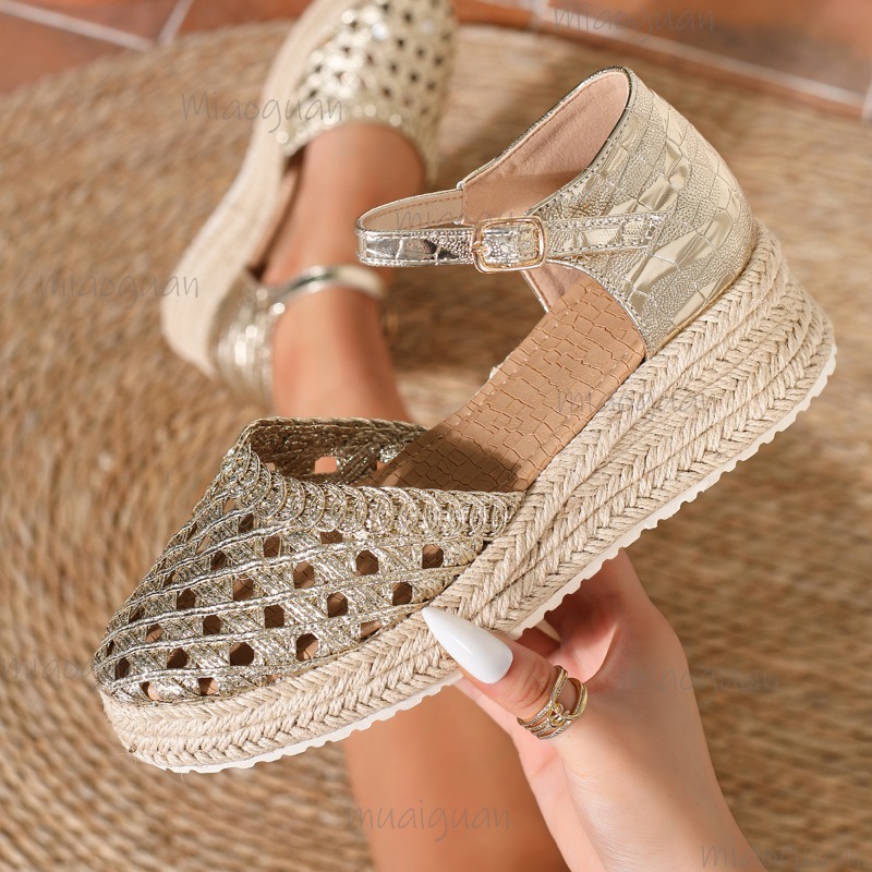 Damskie espadryle na koturnie  – Espadrille Sandal Women recenzja i cena