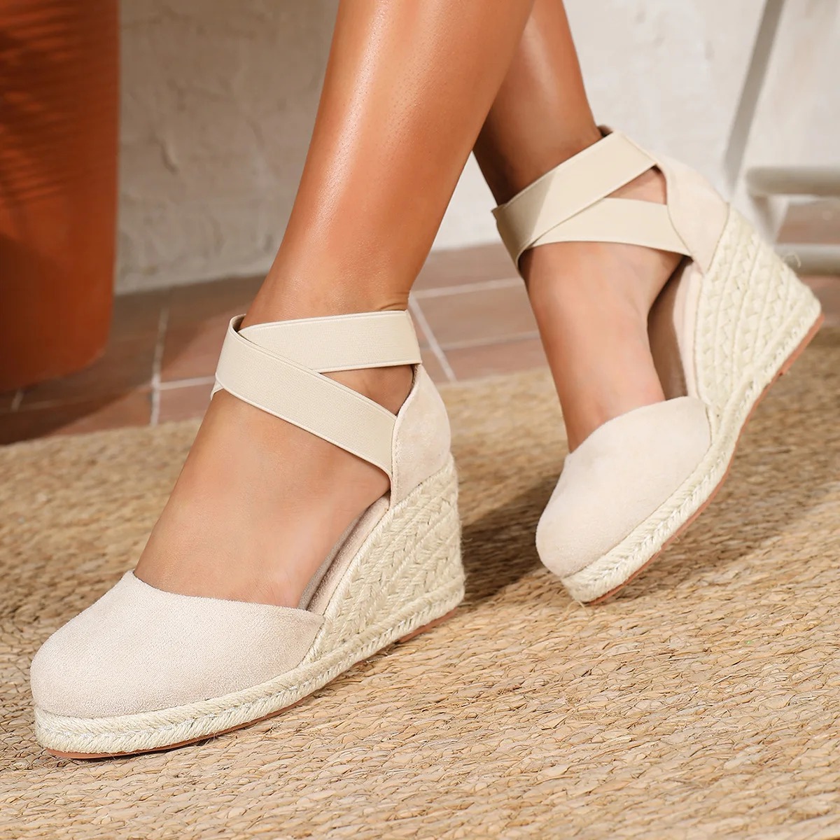Damskie espadryle na koturnie  – Espadrille Sandal Women recenzja i cena