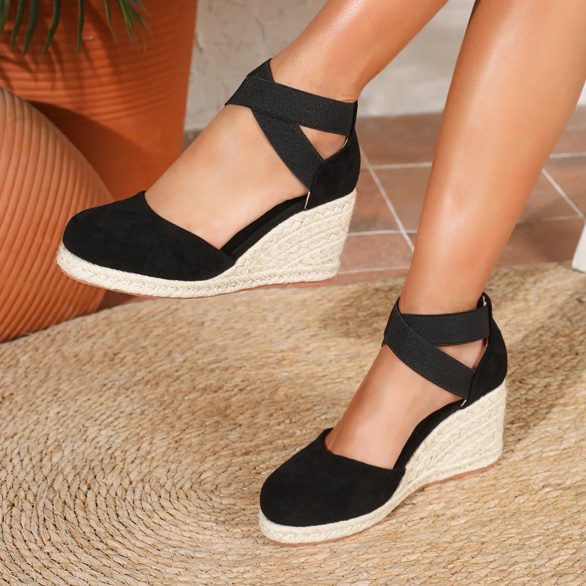 Damskie espadryle na koturnie  – Espadrille Sandal Women recenzja i cena