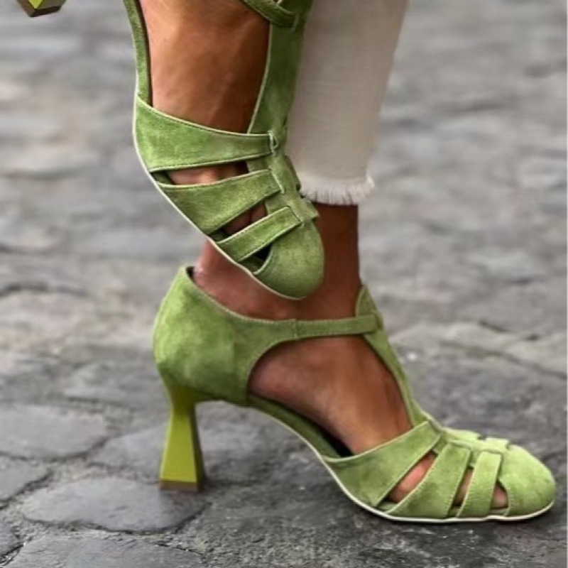 Damskie zielone zamszowe sanda – Summer Clothing Ladies recenzja i cena