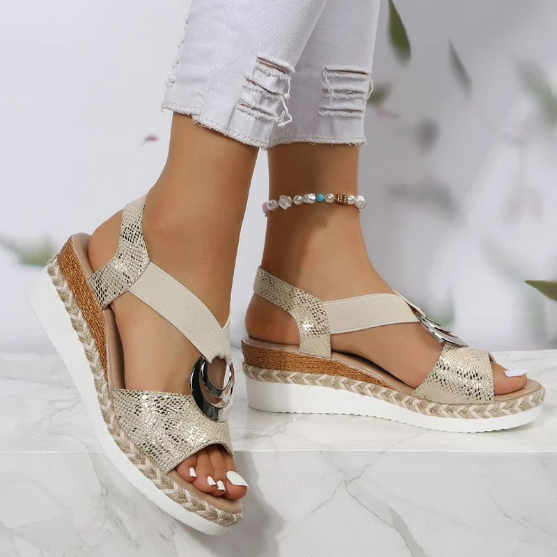 Metalowa klamra sandały na kot – Espadrille Sandal Women recenzja i cena