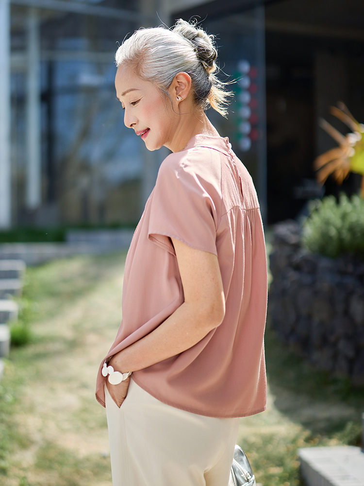 Modna, cienka koszulka z krótk – Summer Clothing Over 50 recenzja i cena