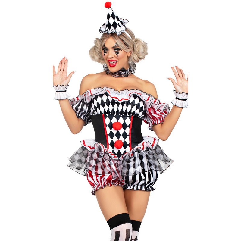 Kostium klauna dla kobiet, str – Romper Playsuit Women recenzja i cena