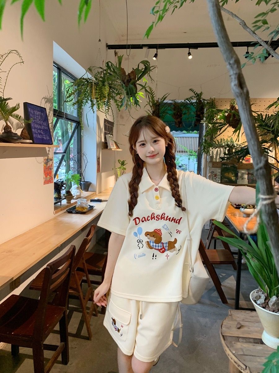 Kawaii Haft Pies Japoński Styl – Summer Clothing For Japan recenzja i cena