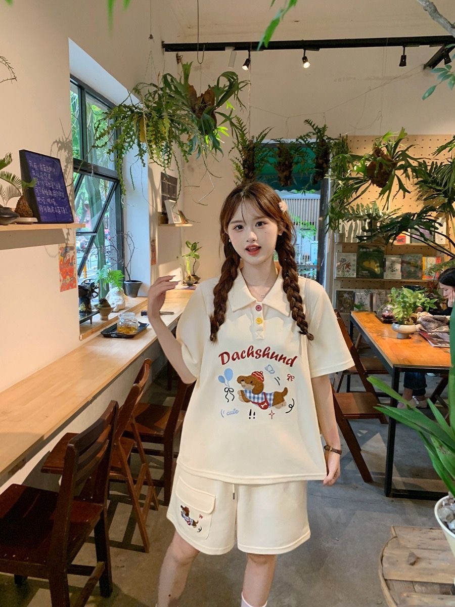 Kawaii Haft Pies Japoński Styl – Summer Clothing For Japan recenzja i cena